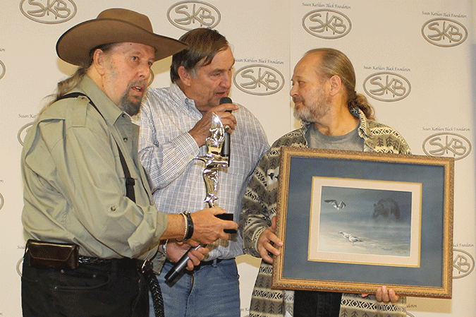 John Seerey-Lester Presenting Phil Brevick with the Roger Tory Peterson Award of Excellence