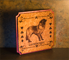 Leonberger Playing Card Coasters